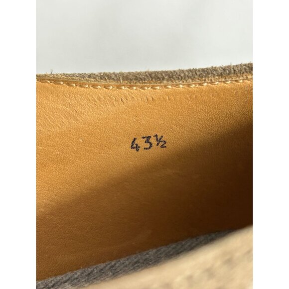 Brunello Cucinelli Italy Suede Lug Sole Brogue Wingtip Beige Brown - Sz 10.5 - Picture 7 of 10